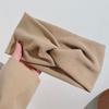 Cloth Cross Headband Solid Color Knot Knit Turbans Fashion Wide Edge Headband  Girls