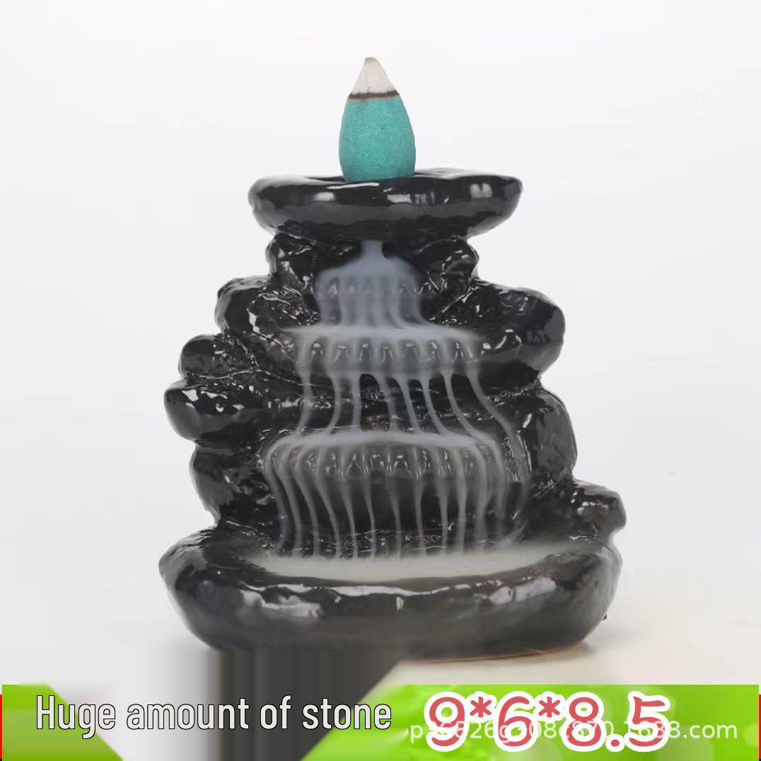 Ceramic Backflow Incense Burner - Creative Buddha Hand Design for Sticks and Cones, Ideal for Home or Office Decor.