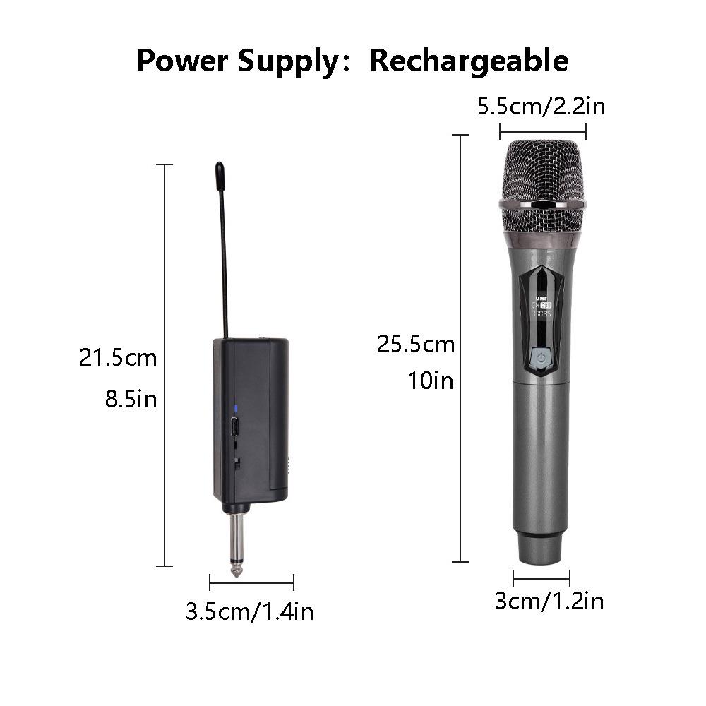 Rechargeable Wireless Microphone System for Karaoke, Speeches, and Parties