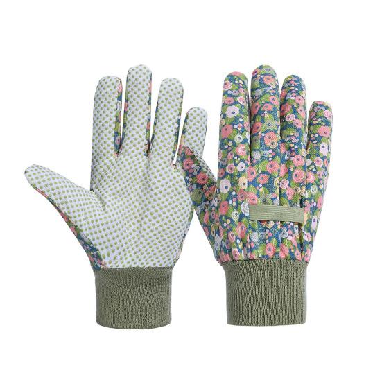 Gartenhandschuhe mit Blumenmuster, durchstichfeste Schutzhandschuhe, wasserdichte Anti-Rutsch-Handschuhe, Geschenk für Frauen, Hobbygärtner