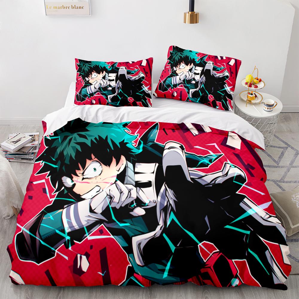 3D Print Bedding Gift Anime My Hero Academia Bedding Collection Single Twin Full Queen King Size Bed Collection Adult Kid Bedroom Home Textile