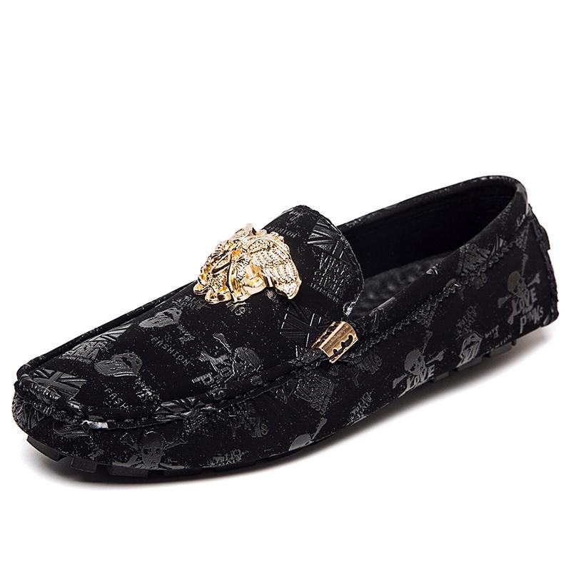 New Men Loafers 2024 Gold Red Luxury Brand Fashion Designer Patent Leather Driving Footwear Mens Comfy Boat Casual Shoes for Men