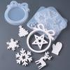 DIY Crafts Christmas Pendant Silicone Mold Handmade Elk Snowflake Gloves Christmas Tree Mold Resin Gypsum Mould