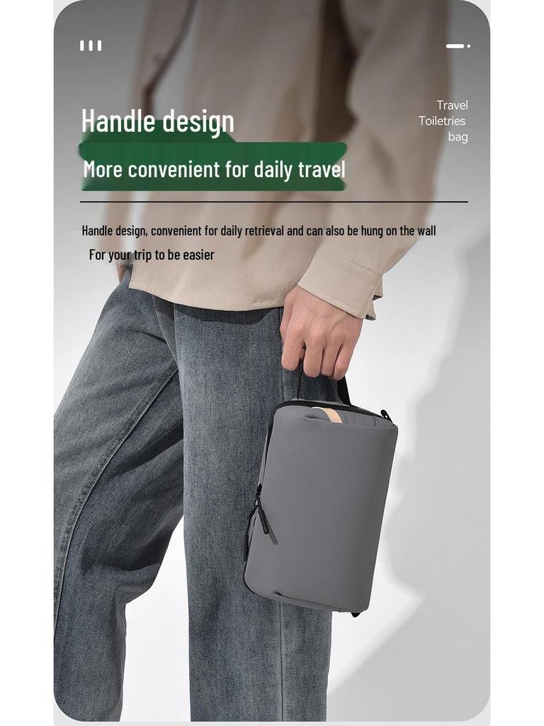 Waterproof Wet/Dry Travel Grooming Bag, Large Capacity, Portable for Business, Sports & Outdoor - Unisex