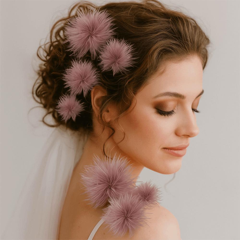 Fluffigt Mjukt Strutsfjäder Tillbehör DIY Flerfärgat Plaggkantstillbehör Mångsidigt DIY Handgjort Tillbehör