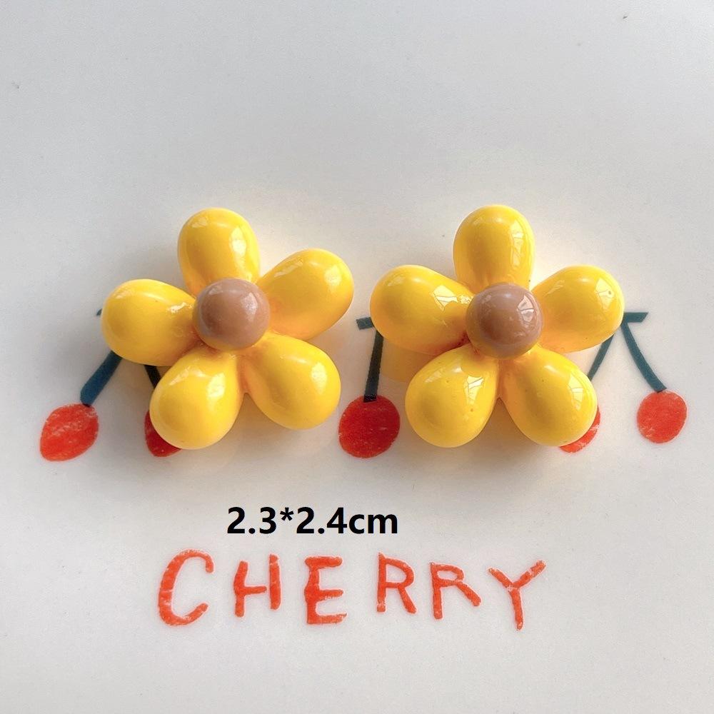 10Pcs New Cute Resin Flowers, Unicorns, Ice Cream Series Flat Back Manicure Parts Embellishments For Hair Bows Accessories