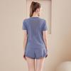 Women's High-Waist Quick-Dry Running and Yoga Shorts with Faux Two-Piece Design