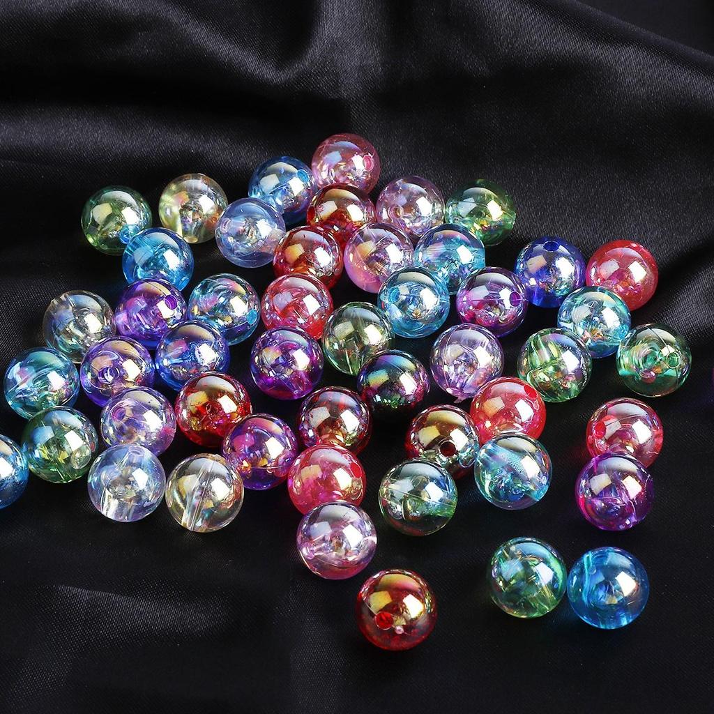 500g DIY Fashion Jewelry Accessory 6MM-12MM Acrylic Beads Round Shape 23 Colors Bracelet Department Spac
