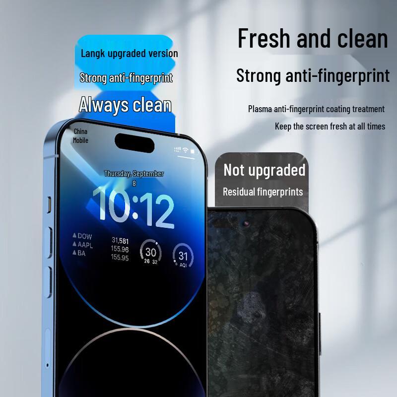 Langke iPhone 14 Pro Max Ultra-Clear Tempered Glass Screen Protector