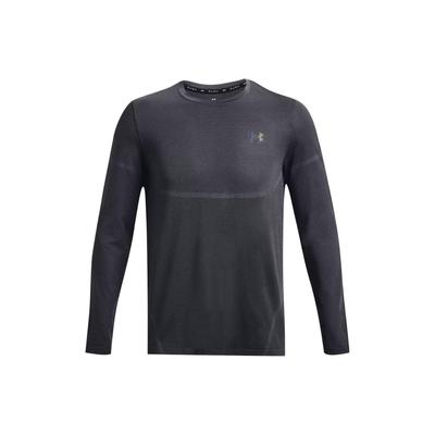 Rush Logo Print Vintage Long Sleeve T-Shirt Men Tops Peach Gray 1379282-012