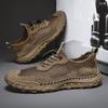 Fashion Breathable Casual Mesh Shoes for Men Classic Travel Men Sandals Summer Outdoor Walking Sneakers Anti-collision Toe Men Sandals