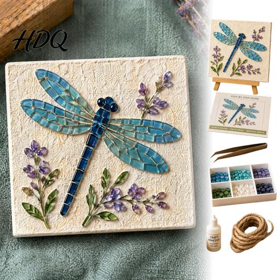 DIY Craft Kits for Adults Sea Glass Art Mosaic Kit Ocean Animal Themed Set Adult Crafting Gift Ideas Beginner Handmade Material Pack Coastal