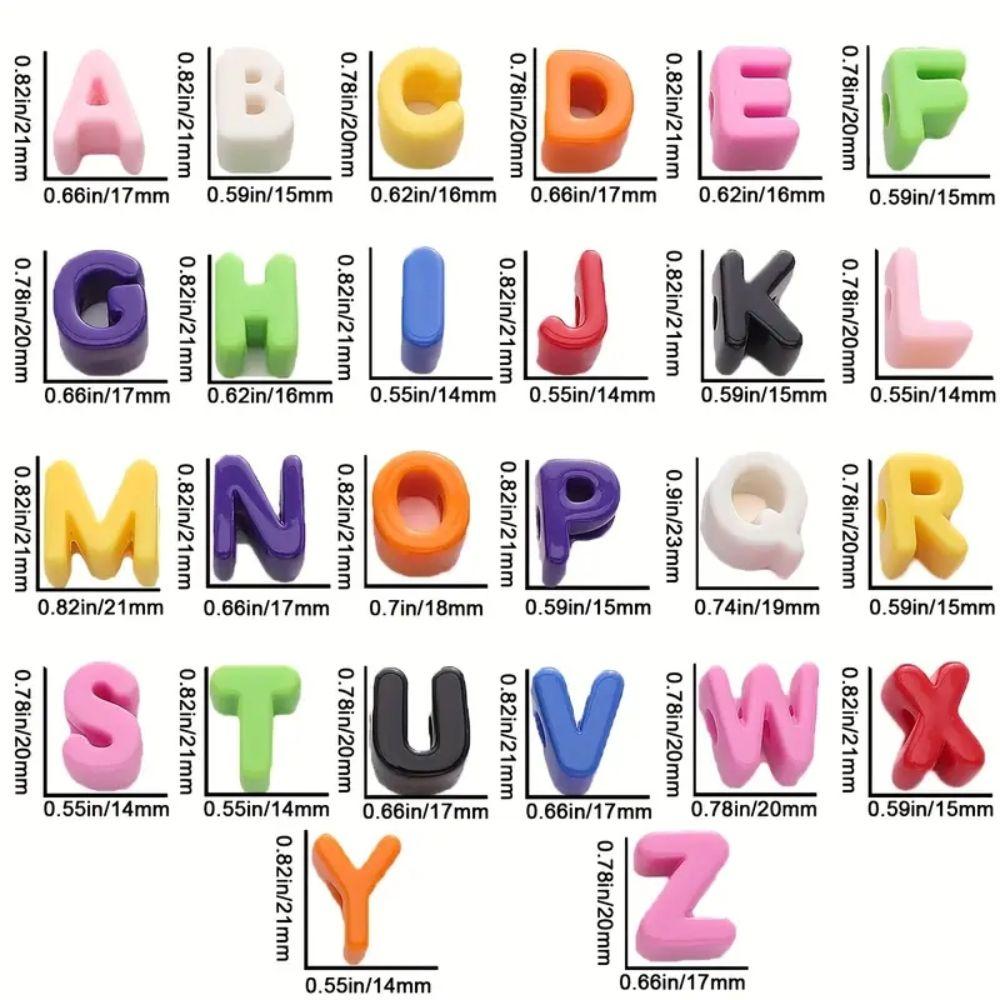 50Pcs Y2K Acrylic Pendant DIY Jewelry Making Charm Minimalist Letter Pendant  Jewelry Accessories