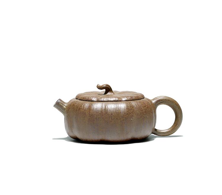 Yixing Purple Clay Pot 140ml Teapot Flat Pumpkin Pot Kung Fu Tea Set Tea Making Pot
