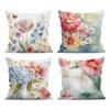 1Pc Watercolor Flowers Pillow Cover For Home Living Room Bedroom Sofa Office Decorative Pillowcase Soft Throw Pillows 45X45Cm