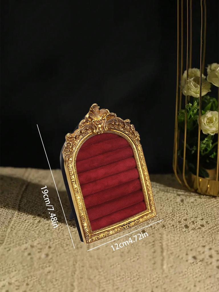Vintage Velvet Jewelry Display Stand Photo Frame Earring Holder Home Store Decorative Showcase for Jewelry Photography Prop