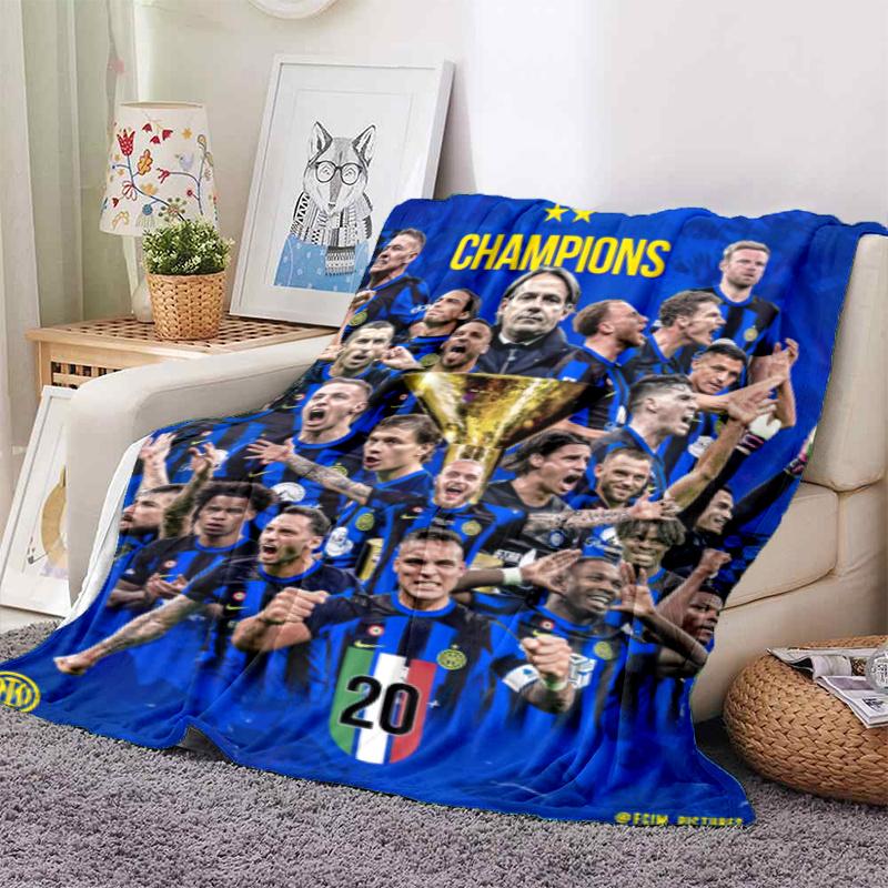 Famous F.C. Internazionale Milano football player Lautaro Martínez blanket Soft four season home bed office travel outdoor warm blanket L12