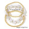 Europe and the United States Best-selling Sweet Versatile Shell Five-pointed Star Copper Bead Bracelet Three-piece Women's Beaded Bracelet