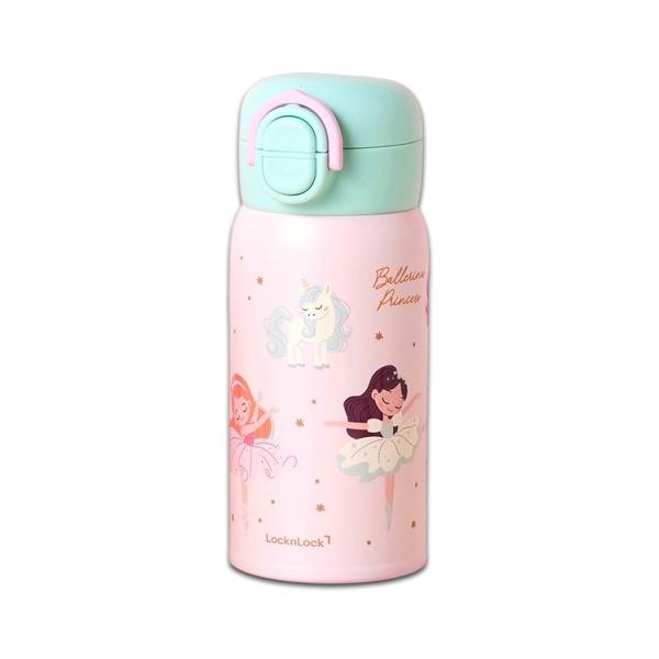 LocknLock Kids One Touch Stainless Water Bottle Leak Proof Thermos Tumbler 350ml 4 Designs