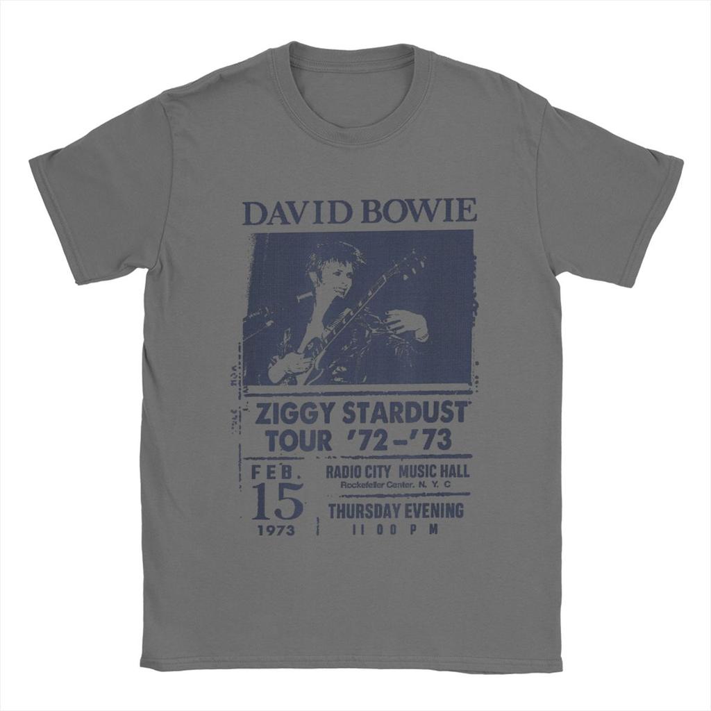 Davids Radio City Men's T Shirt Bowies English Singer Actor Casual Tees Short Sleeve Crewneck T-Shirt Pure Cotton Summer Tops