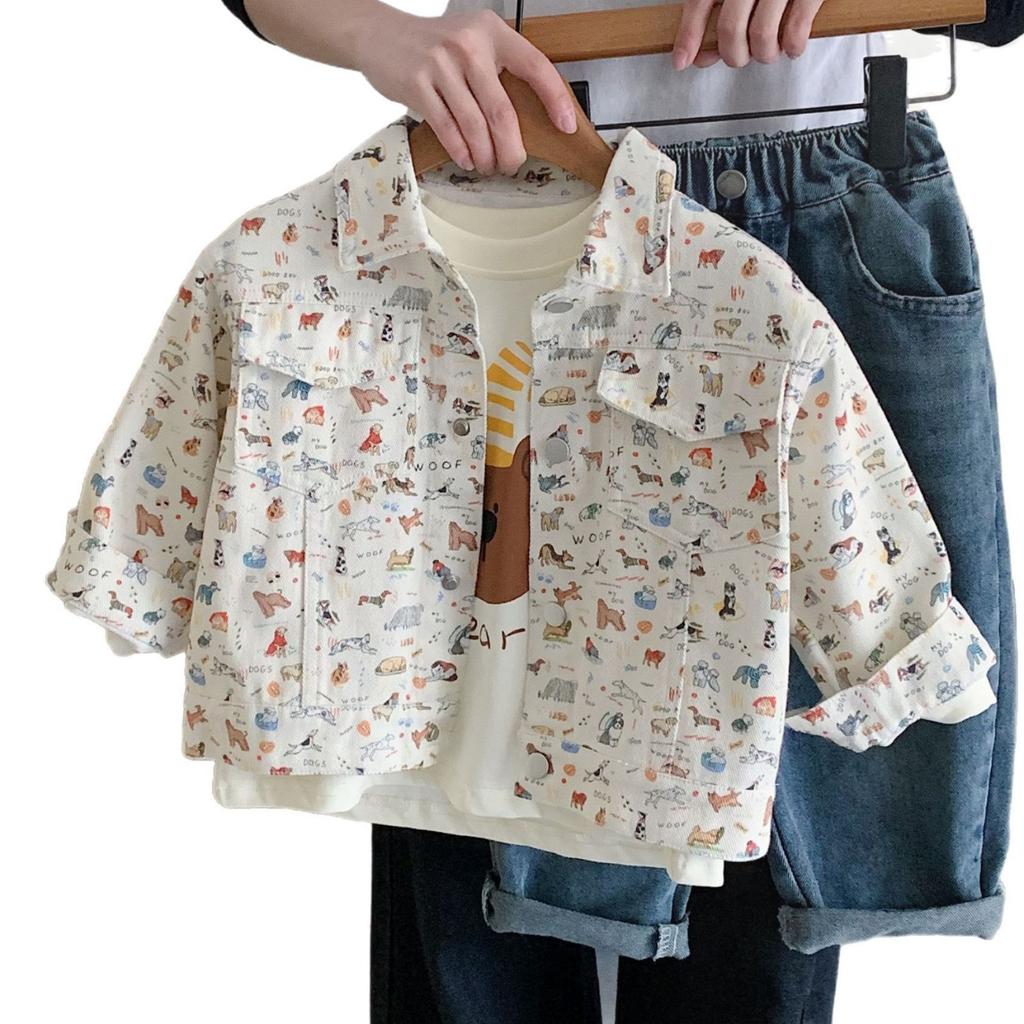 Children'S Shirts Spring New Boys And Girls Full Of Cartoon Baby Medium And Small Children'S Shirts Tide H0139