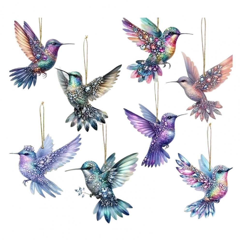 

Hummingbird Ornament Christmas Tree Decoration Acrylic Hummingbird Christmas Ornaments for Tree Home Decor