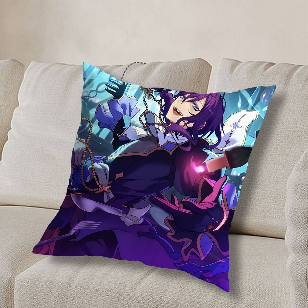 timid Ayase Mayoi COOL Pillow Case Anti-dustmite Pillowcase Invisible zipper silky short plush Sofa cushion cover