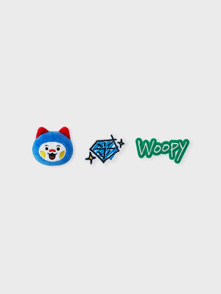 Line Friends TRUZ WOOPY Artist Doll Badge Set