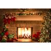 White Christmas Tree Fireplace Photography Background Vinyl Backdrops for Children Baby Family Party Photoshoot Photo Studio