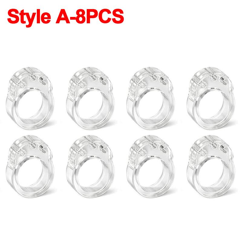 8/1pcs Transparent Door Stop PVC Door Handle Bumper Anti-Collision Wall Furniture Protected Pads Buffer for Home Kitchen Bedroom
