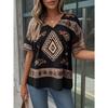 Plus Size Women's T-Shirt Boho Harajuku Graphic Print Summer Short Sleeve Casual Tops Street Fashion T-Shirt Female Clothing