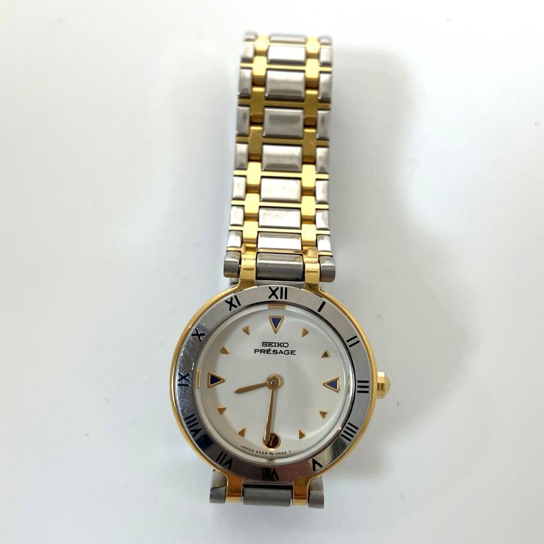 Used Rare working Seiko Presage watch date combination ladies