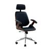 Office Chairs Artiss Wooden Office Chair Computer Gaming Chairs Executive Leather Black
