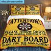Throw Darts Printed 3pcs Bedding Set,Including 1pc Duvet Cover And 2pcs Pillowcases Perfect Gift for Christmas,Ideal for Bedroom, Dormitory