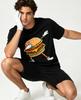 Humorous Hamburgerthemed Apparel Everyone Cheeseburger Enthusiasts This Soft Unisex Graphic Tee Is An Affordable Casual Option