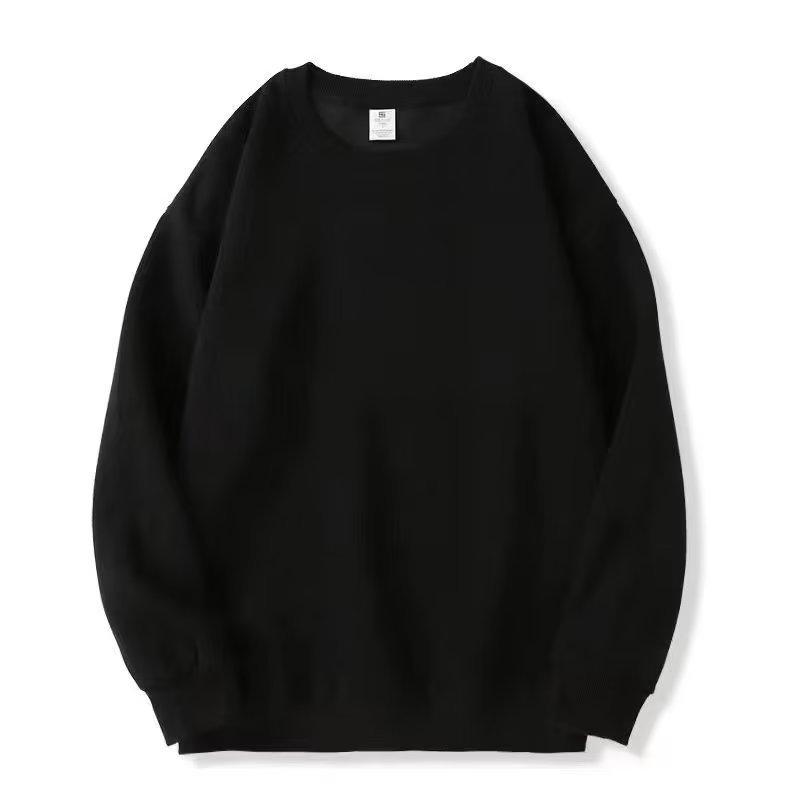 Autumn and Winter Men's and Women's New Sweater Women's Top Solid Color Round Neck Men's Jacket Long Sleeve Blank Sweater Wholesale Print