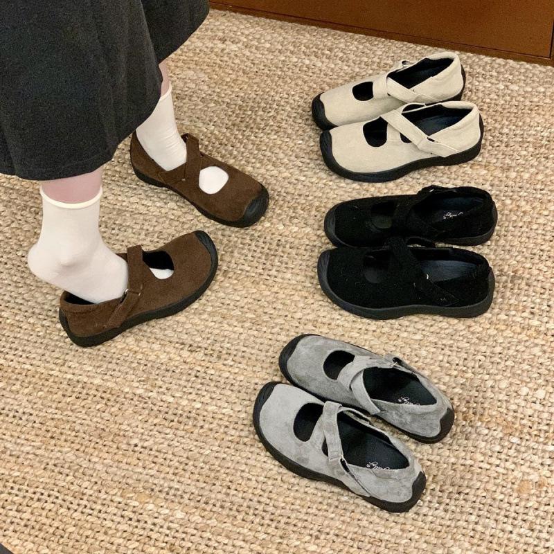 Retro Platform Cross Belt Korean Version Casual Single Shoes Women's Autumn 2025 New High-end Fashion Mary Jane Shoes