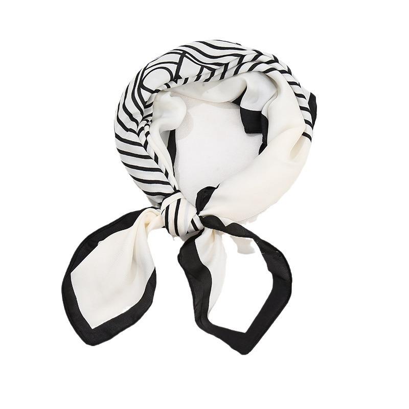 High-End Retro Korean-Style Silk Square Scarf: Versatile Fashion Accessory for Women