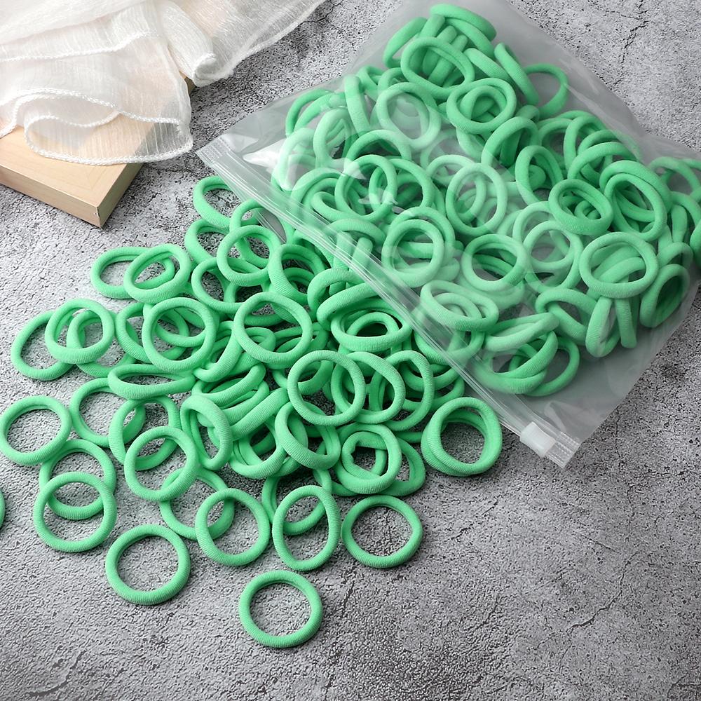 50-200Pcs Children Candy Color Hair Band Girl 3 CM Basic Multicolored Hair Tie Ponytail Hold Elastic Scrunchies Hair Accessories