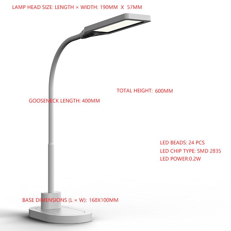 Non-Rechargeable LED Study Lamp with USB Plug-in Powered, Anti-Flicker & Eye-Caring, Perfect for Student Dormitory