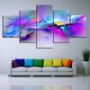 5 Pieces Printed Modular Picture Canvas Painting Abstract Clouds Colorful Wall Art For Living Room Home Decor Artwork Mural No Frame