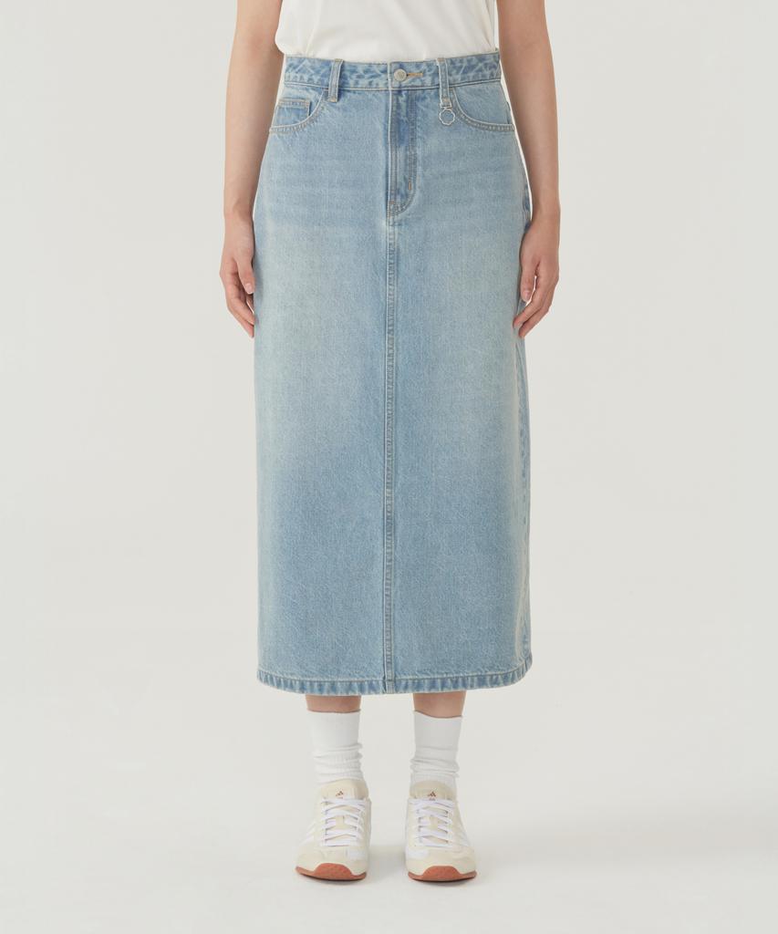 COVERNAT WOMAN Denim Long Skirt Light Blue