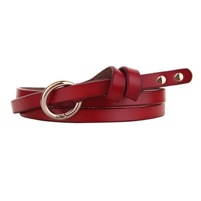 Vintage Cowhide Leather Belt With Circle Design And Hook Fastening For Daily Use