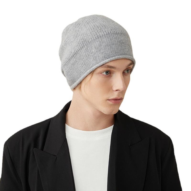 Autumn and Winter Warm Woolen Hat Cold Hat Japanese Fashion Hat Warm Pile Hat Elastic Cap Circumference Simple
