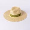 Spring and summer new fashion casual multi-color webbing big eaves straw grass jazz hat outdoor beach shade Internet celebrity straw hat