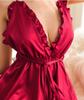 Plus Size Deep V Cross Back Nightgown for Women