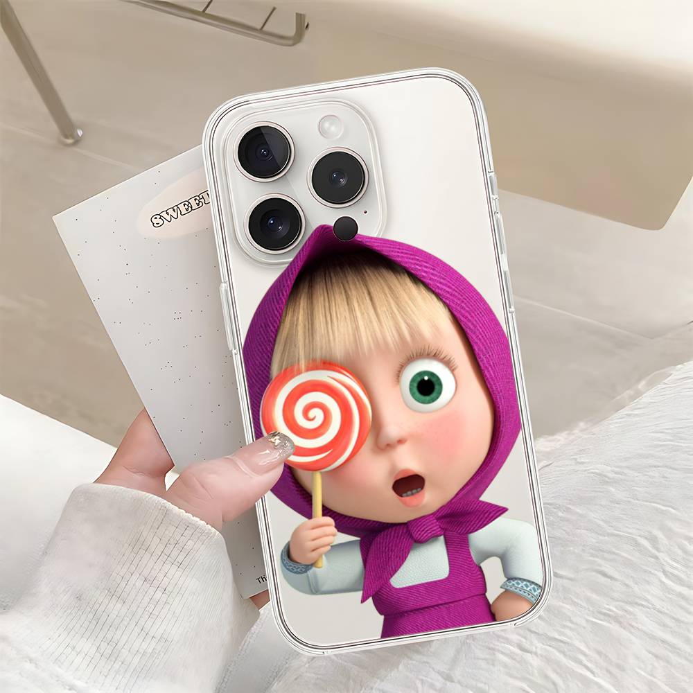 Phone Case Masha And The Bear For Samsung A57 A07 A36 A26 A56 A16 A06 A55 A35 A25 A15 A05 A54 A34 A24 A14 A13 Clear Back Cover
