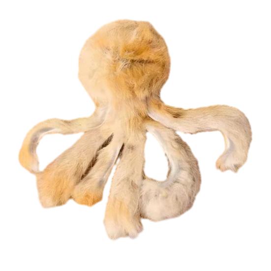 

Fluffy Cat Toy with Octopus Shape Soft Non-Shedding Rabbit Fur Toy Interactive Play And Anxiety Relief Cat Chew Toy
