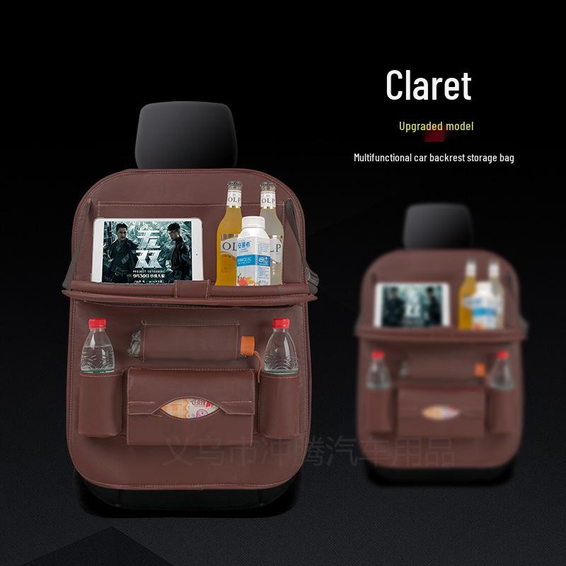 

Кожаный органайзер для хранения на спинку автомобильного сиденья с подносом