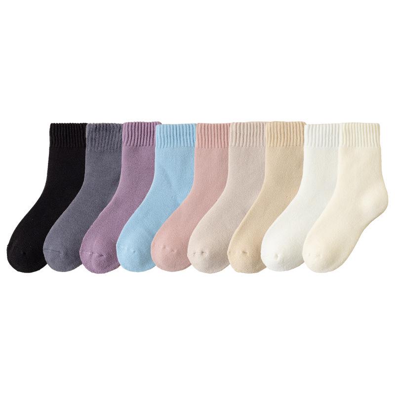 Women's Thick Fleece-Lined Mid-Calf Winter Socks - Imitation Cashmere for Warmth